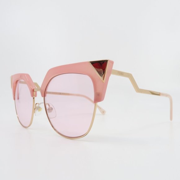 Fendi Cat Eye Pink & Rose Gold Metal FF0149/S 54mm - Picture 3 of 6